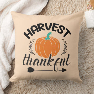 Harvest Thankful Throw Pillow