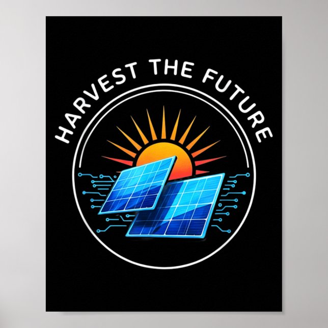 Harvest The Future Solar wer Renewable Energy Poster (Front)