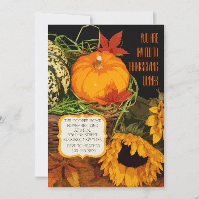 Harvest Time Invitation (Front)