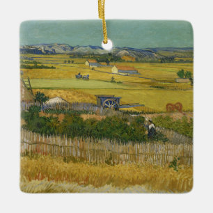 harvest Vincent van Gogh Painting art canvas artwo Ceramic Ornament