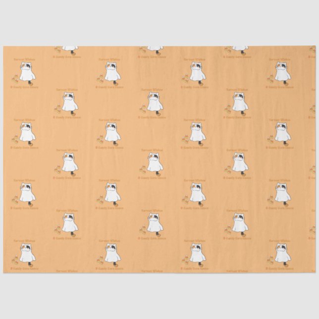 Harvest Wishes & Candy Corn Kisses Tissue Paper (Front)