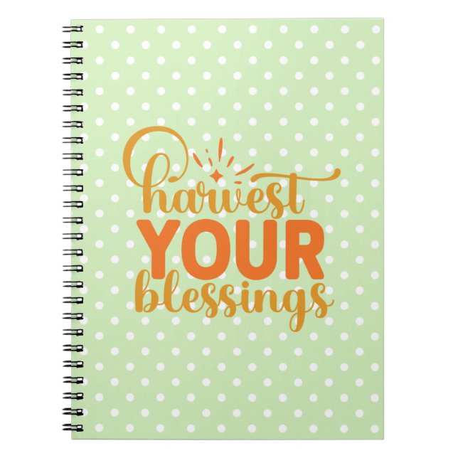 Harvest Your Blessings Notebook (Front)