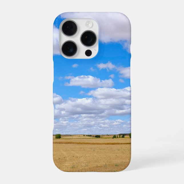 Harvested wheat fields  iPhone case (Back)