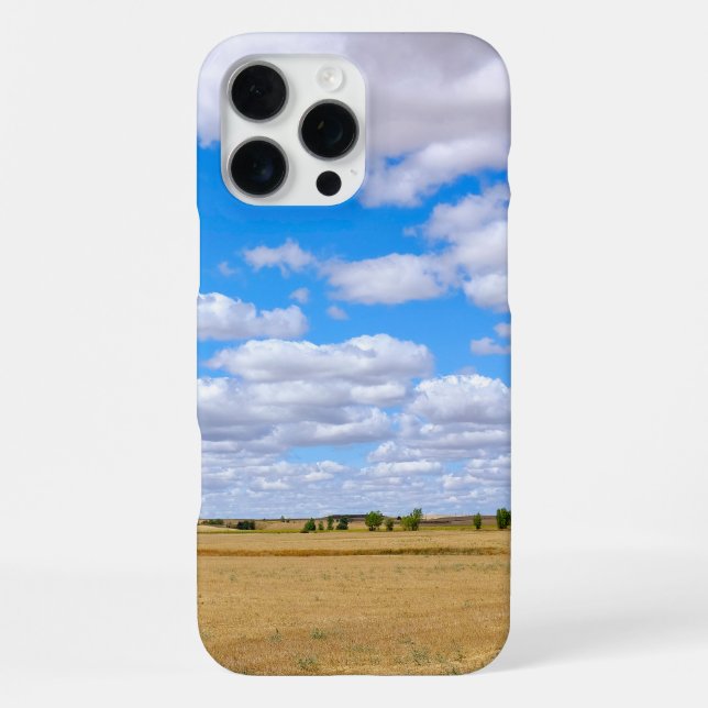 Harvested wheat fields  iPhone case (Back)
