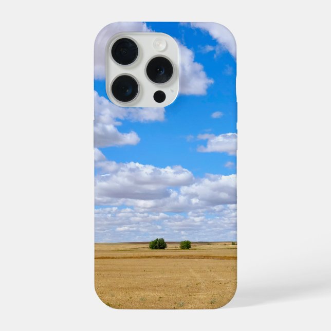 Harvested wheat fields  iPhone case (Back)