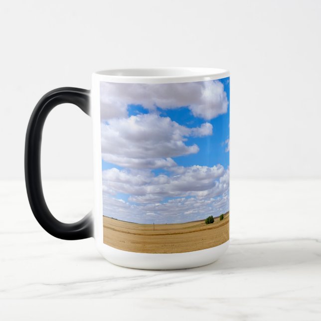 Harvested wheat fields  magic mug (Left)