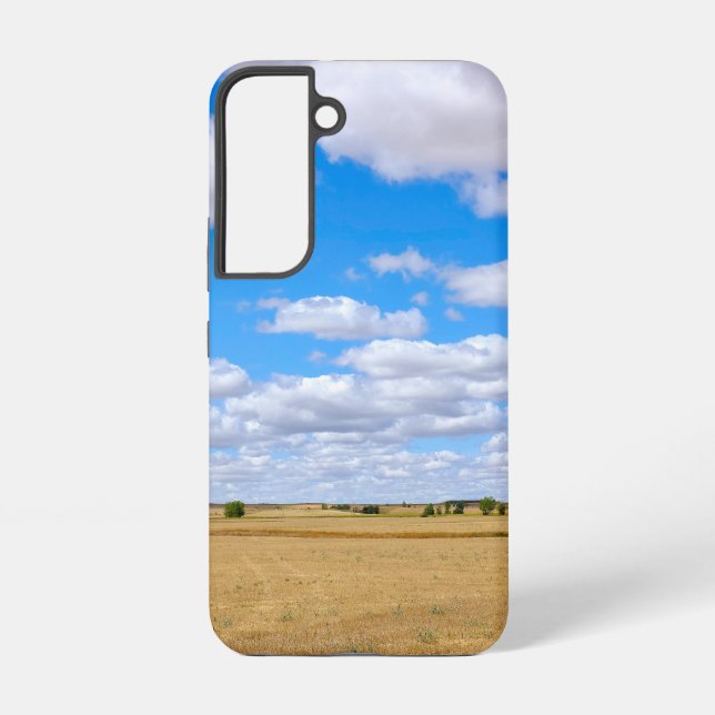 Harvested wheat fields  samsung galaxy s22 case (Back)