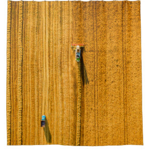 Harvester machine working in field. Combine harves