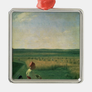 Harvesting in Summer, 1820s Metal Ornament