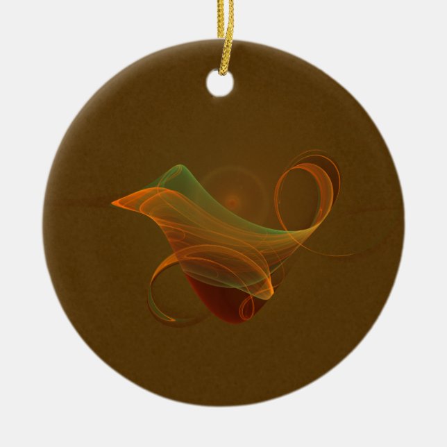Harvestini Faery Martini Art Ceramic Ornament (Front)