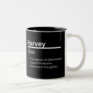 Harvey Boy Personalized Name Definition Mug
