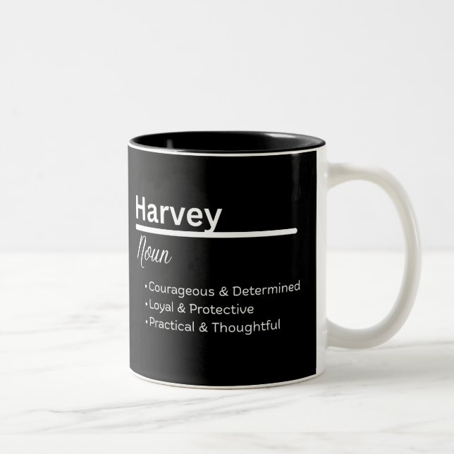 Harvey Boy Personalized Name Definition Mug (Droit)