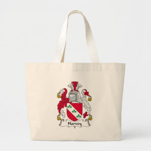 Harvey Family Crest Large Tote Bag