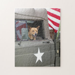 Harvey  in his Jeep Jigsaw Puzzle