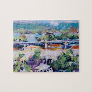 Harvey Taylor Bridge / Artist Larry Lerew Jigsaw Puzzle