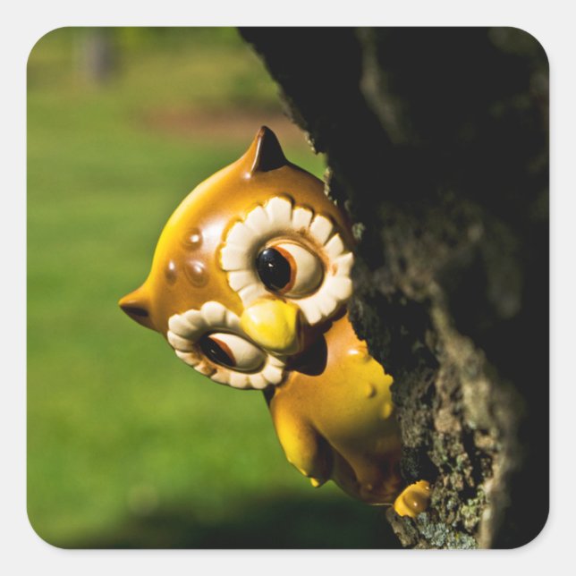 Harvey the Owl II Square Sticker (Front)