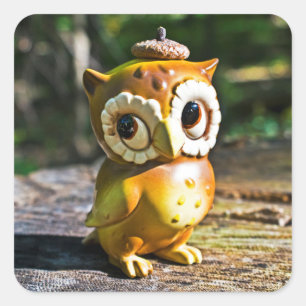 Harvey the Owl III Square Sticker