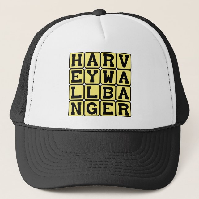 Harvey Wallbanger, Tasty Cocktail Trucker Hat (Front)
