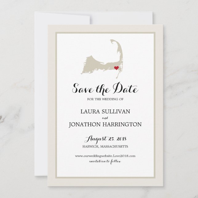 Harwich Wequassett Cape Cod | Wedding Save The Date (Front)
