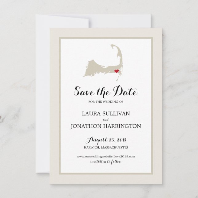 Harwich Wequassett Cape Cod | Wedding Save The Date (Front)