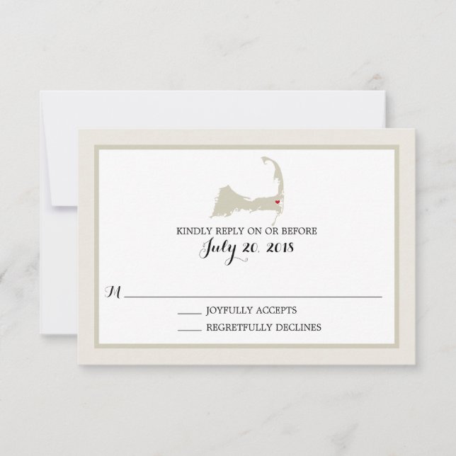 Harwish Wequassett Cape Cod | Mariage RSVP (Devant)