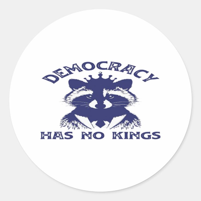 Has No Kings Patriotic Classic Round Sticker (Front)
