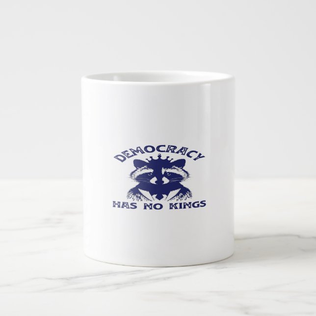 Has No Kings Patriotic Large Coffee Mug (Front)
