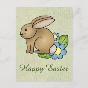 Häschen mit Blümchen Postcard
