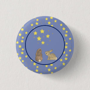 Häschen und Sterne 1 Inch Round Button