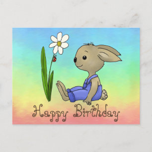 Hase and Flower Postcard