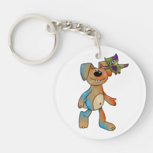Hase and owl keychain