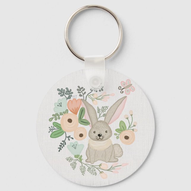 Hase im Busch Keychain (Front)