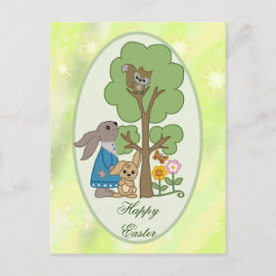 Hase und Eichhörnchen Postcard
