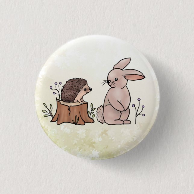 Hase und Igel  1 Inch Round Button (Front)