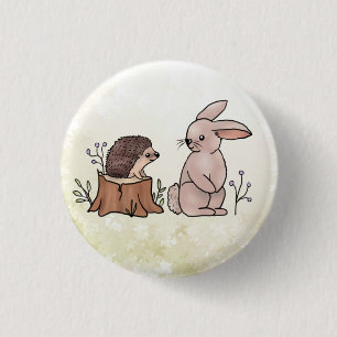 Hase und Igel 1 Inch Round Button