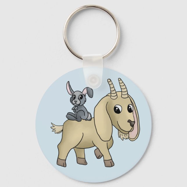 Hase und Ziege Keychain (Front)