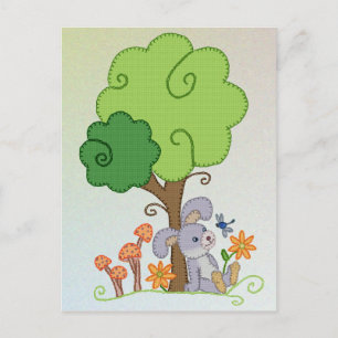 Hase unterm Baum Postcard