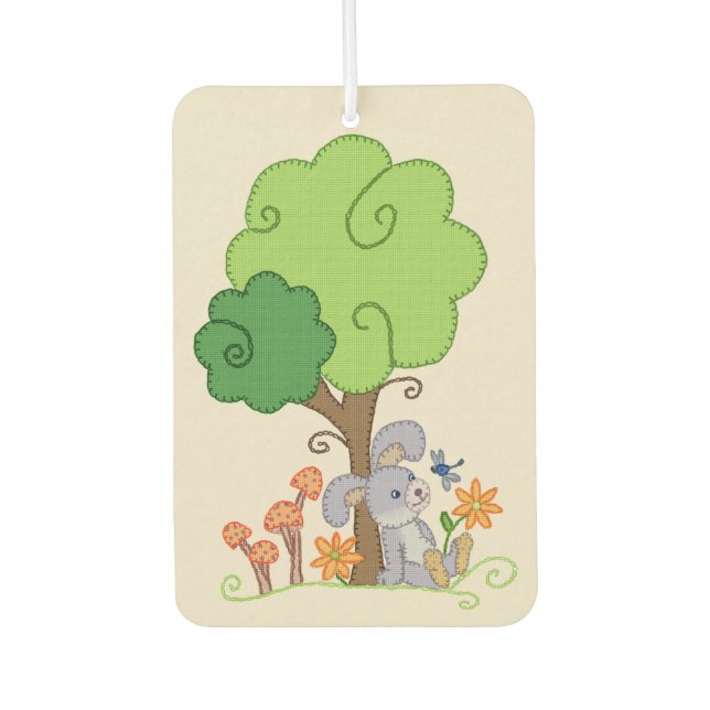 Hase unterm Baum Runder Pappuntersetzer Air Freshener (Front)