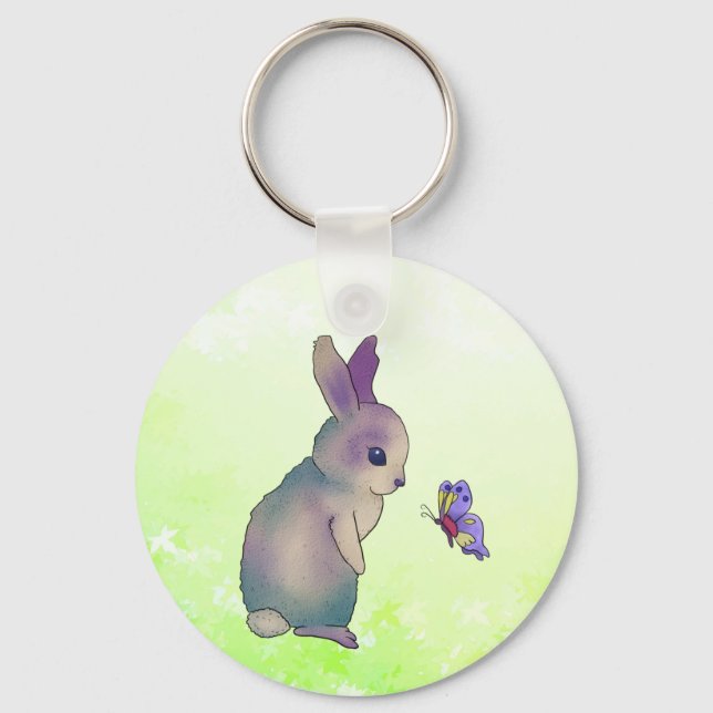 Hase with butterfly keychain (Front)