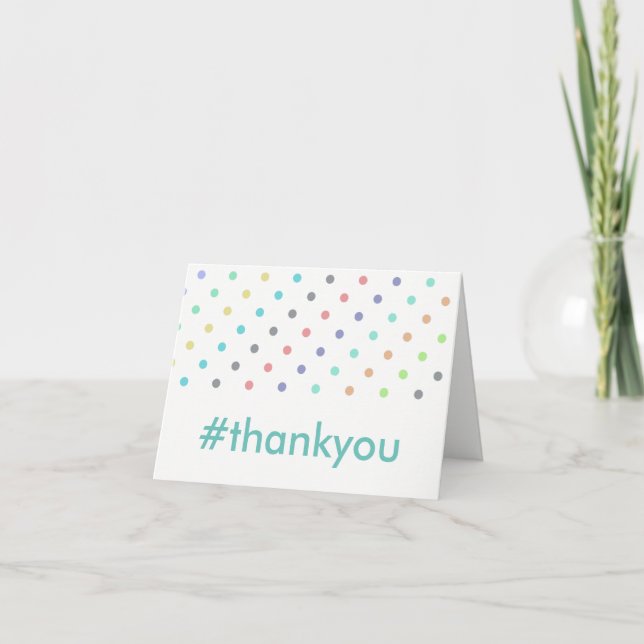 Hash Tag Thank You Card (Front)