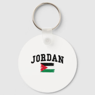 Hashemite Kingdom Of Jordan Country Flag Vacation Keychain