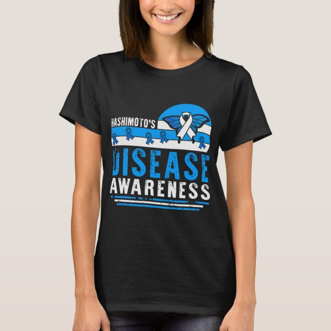 Hashimoto Thyroid Disease Ribbon T-Shirt (Front)