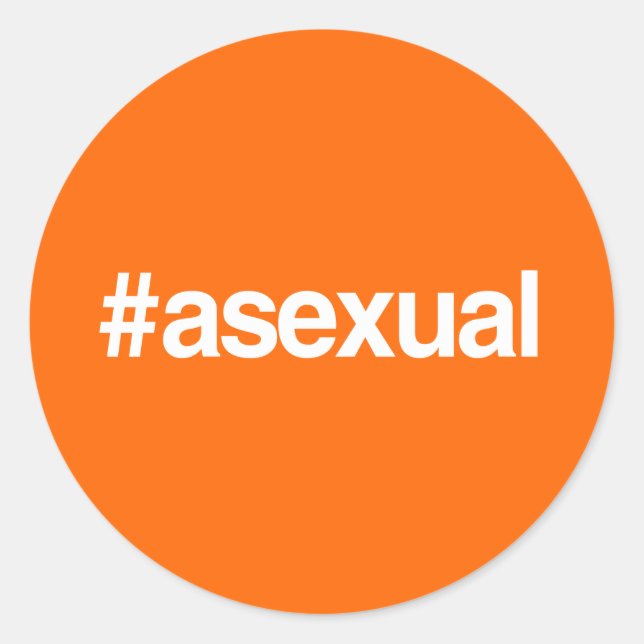 HASHTAG ASEXUAL CLASSIC ROUND STICKER (Front)