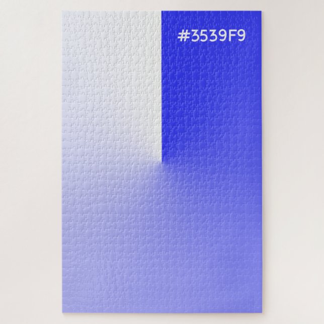 Hashtag Azure Blue Colour Gradient Jigsaw Puzzle (Vertical)