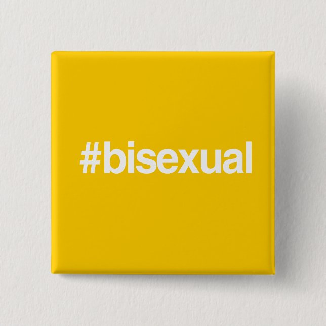 HASHTAG BISEXUAL 2 INCH SQUARE BUTTON (Front)
