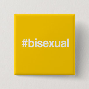 HASHTAG BISEXUAL 2 INCH SQUARE BUTTON