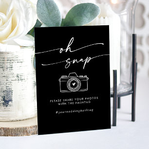 Hashtag Boho Modern Black Oh Snap Mariage