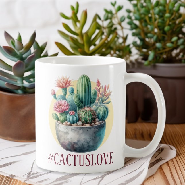 Hashtag Cactuslove Coffee Mug (Creator Uploaded)