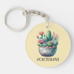 Hashtag Cactuslove Keychain