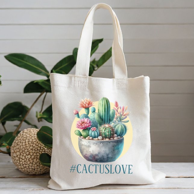 Hashtag Cactuslove Tote Bag (Creator Uploaded)